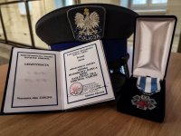 podlaski policjant odznaczony państwowym odznaczeniem „Honorowy Dawca Krwi - Zasłużony dla Zdrowia Narodu”