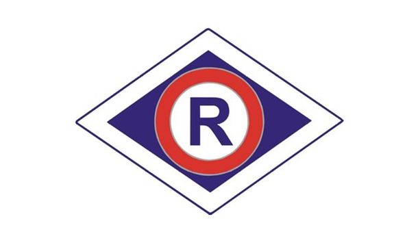 Logo Wydziału Ruchu Drogowego literka R