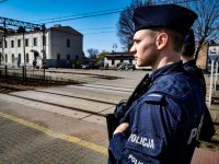 policjanci podczas patrolu na terenie Białegostoku