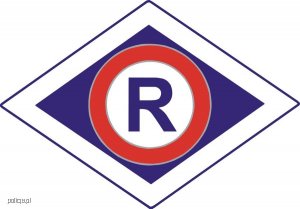 logo Wydziału Ruchu Drogowego litera R