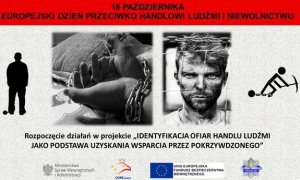 Logo kampanii Europejski dzień przeciwko handlowi ludźmi i niewolnictwu