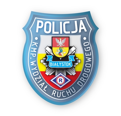 Logo Wydziału Ruchu Drogowego Komendy Miejskiej Policji w Białymstoku
