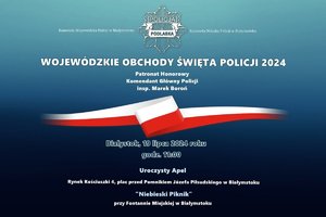 Zaproszenie na obchody święta policji - plakat