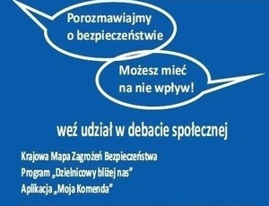 Plakat odnośnie organizowanej debaty społecznej