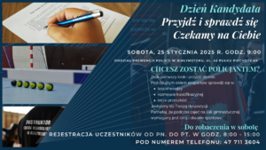 Plakat informacyjny odnośnie dnia kandydata