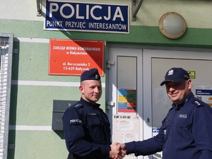 Komendant KP 3 w Białymstoku przekazuje punkt dla dzielnicowego