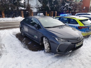 zatrzymana taksówka