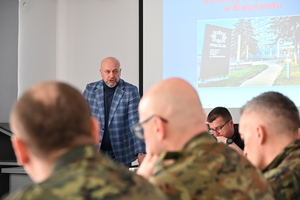 Spotkanie policjantów i funkcjonariuszy Straży Granicznej