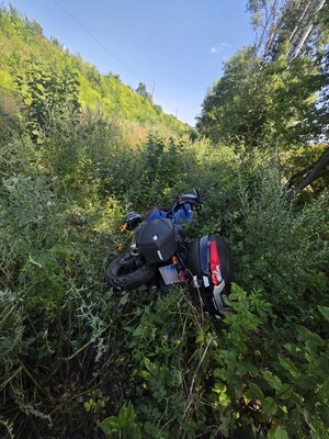 pościg policjantów za motocyklistą